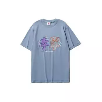 Футболка с коротким рукавом и цветным логотипом серии Li Ning Sports Basketball, мужские топы Hometown-Blue AHSR353-2 M