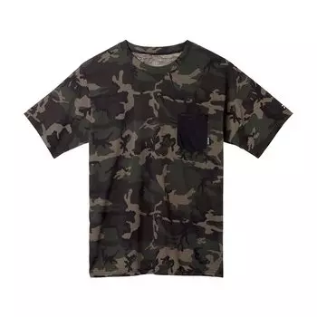 Футболка с коротким рукавом и карманом DAIWA DE-9422 зеленая камуфляжная, размер M