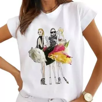 Футболка с коротким рукавом и круглым воротом с принтом Paris Tower, повседневная женская, с графическим принтом, футболки для женщин, футболка большого размера S