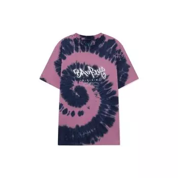 Футболка с коротким рукавом и круглым вырезом Li Ning Badfive Tie-Dye Print, мужские топы, цвет лайм-синий AHSRB53-1 M