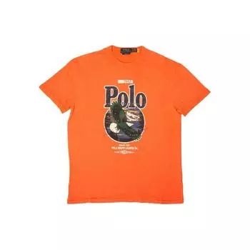 Футболка с коротким рукавом и круглым вырезом Polo Ralph Lauren Logo Print, мужская, цвет морковно-оранжевый 710924196-001 M