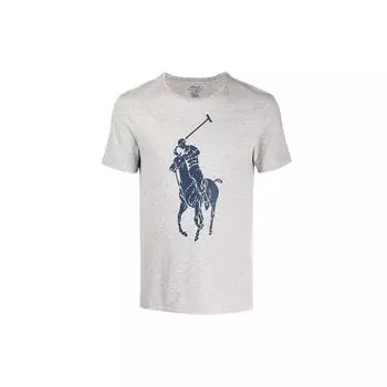 Футболка с коротким рукавом и круглым вырезом Polo Ralph Lauren Logo Print, мужская, серая 710796092-005 XL