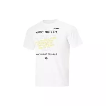 Футболка с коротким рукавом и круглым вырезом Li Ning Basketball Series, белая, с буквенным принтом, AHSU411-2 XL