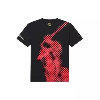 Футболка с коротким рукавом и круглым вырезом Polo Ralph Lauren Logo Print, мужские топы, цвет черный 710899496-001 M