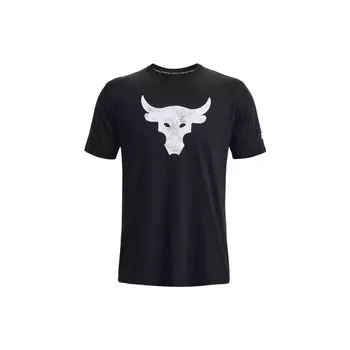 Футболка с коротким рукавом и круглым вырезом Under Armour Project Rock Brahma Bull Graphic Print, мужские топы, черный цвет 1361733-003 M