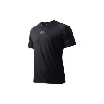 Футболка с коротким рукавом и круглым вырезом Anta с буквенным принтом, мужские топы, черные 952325103-6 S