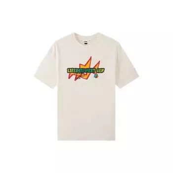 Футболка с коротким рукавом и круглым вырезом Li Ning Letter Print, женская, цвет абрикосовый LHST003-2 M