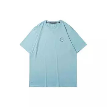 Футболка с коротким рукавом и круглым вырезом с логотипом серии Li Ning Wade, мужская, цвет аква-синий ATSR209-7 XL