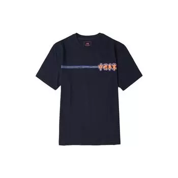 Футболка с коротким рукавом и круглым вырезом, с принтом логотипа баскетбольной серии Li Ning, черная, AHSR349-1 L