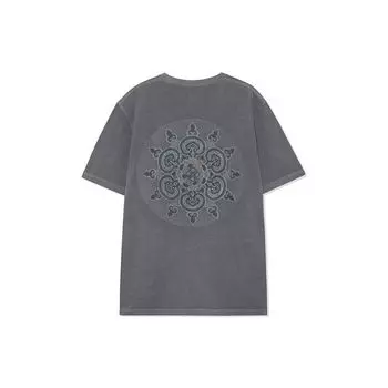 Футболка с коротким рукавом и круглым вырезом с принтом баскетбольной серии Li Ning Sports, мужская, серая, AHSR923-3 S