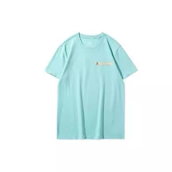 Футболка с коротким рукавом и круглым вырезом Li Ning Disney Licensed Series Kung Fu Mickey Print, мужские топы, цвет Mist-Blue AHSQ251-1 S