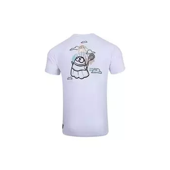 Футболка с коротким рукавом и круглым вырезом Li Ning Cartoon Print, мужские топы, белые AHSSC05-1 XL