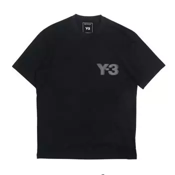 Футболка с коротким рукавом и логотипом, черная, с логотипом SS [Wisely], мужская чёрный