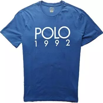 Футболка с коротким рукавом и логотипом Polo Ralph Lauren, мужская, синяя, с принтом букв 710800998-001 S