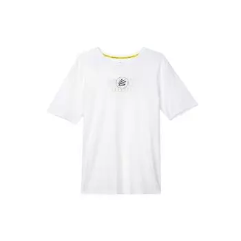 Футболка с коротким рукавом и логотипом Under Armour, мужские топы белого цвета 1376805-100 XL