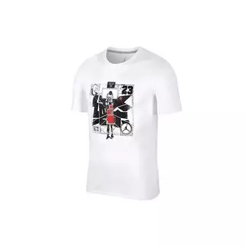 Футболка с коротким рукавом и принтом Jordan Pure Assassin, мужские топы белого цвета BQ2556-100 S