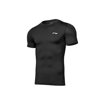 Футболка с коротким рукавом и принтом логотипа Li Ning для тренировок и бега, мужские топы AUDN121-1 M