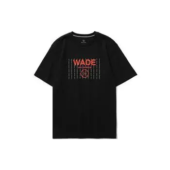 Футболка с коротким рукавом и принтом логотипа серии Li Ning Wade, трикотажная, мужская, черная, AHSR175-1 L