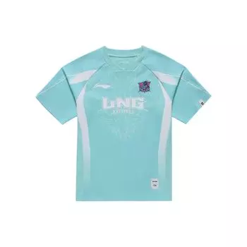 Футболка с коротким рукавом и принтом логотипа Li Ning Sports Lifestyle Series, унисекс, цвет керамический-зеленый ATSU699-1 M