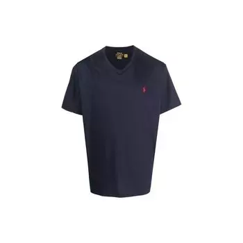 Футболка с коротким рукавом и вышитым логотипом Polo Ralph Lauren, мужская, темно-синяя, 710708261-004 M