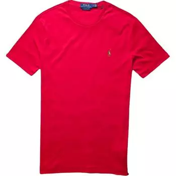 Футболка с коротким рукавом и вышитым логотипом Polo Ralph Lauren, мужские топы 710740727-023 S