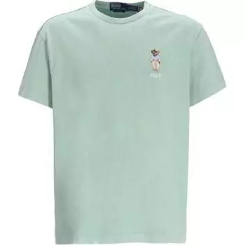 Футболка с коротким рукавом и вышитым логотипом Polo Ralph Lauren, мужская, зеленая, 710941870-001 S