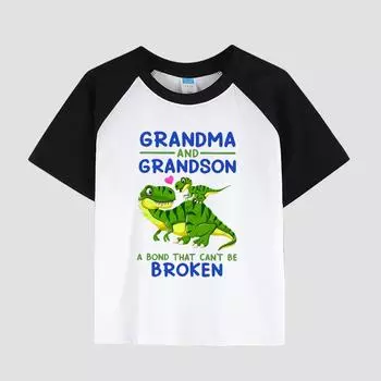 Футболка с коротким рукавом и заниженной линией плеч для мальчиков, хлопковая ткань, повседневный модный детский топ на лето 100cm