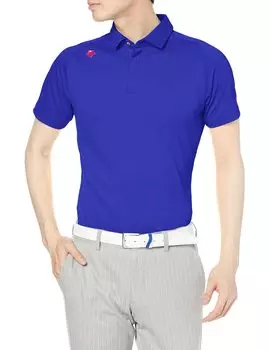 Футболка с коротким рукавом и защитой от ультрафиолета DGMTJA25 BL00 S [DESCENTE GOLF], впитывающая, уход, UPF35, подкладка, непрозрачная, мужская (синий)