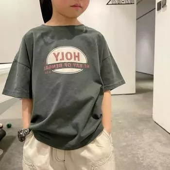 Футболка с коротким рукавом из хлопка для мальчиков в тренде - Коллекция Лето 2022 90 cm