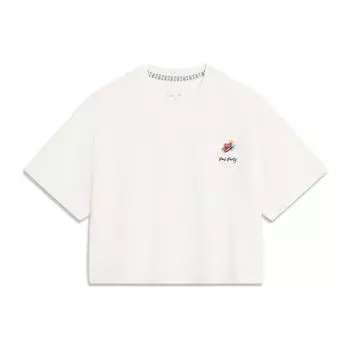 Футболка с коротким рукавом Li Ning X League Of Legends Pool Party Collaboration, женские топы, цвет не совсем белый ATST810-1 XL