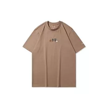 Футболка с коротким рукавом Li Ning X Line Friends Cartoon для мужчин, цвет хаки AHSQ870-1 XL