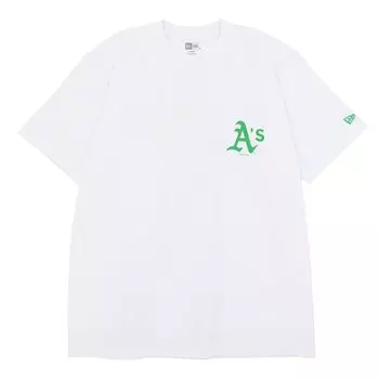 Футболка с коротким рукавом MLB OAK Белая M SS CT TEE OAKATH WS WHI GRN [New Era]