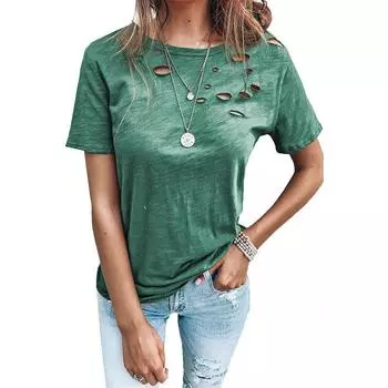 Футболка с коротким рукавом, модная женская летняя одежда 2023, хлопковые повседневные топы с круглым вырезом, рубашки, женские свободные топы, пуловер Blusas 24767 S чёрный