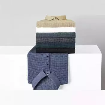 Футболка с коротким рукавом, мужская однотонная рубашка поло, летняя футболка с отворотом и коротким рукавом, верхняя часть, мужская футболка M