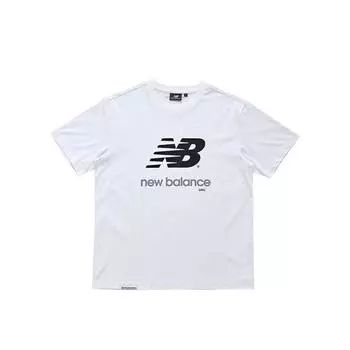 Футболка с коротким рукавом New Balance Uni Essential с большим логотипом NBned21033 10 white/100