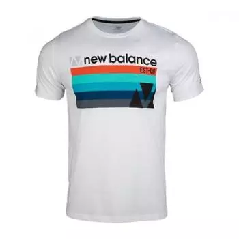Футболка с коротким рукавом New Balance Zjq Футболка с коротким рукавом New Balance Graphic Heater 6 White series/90