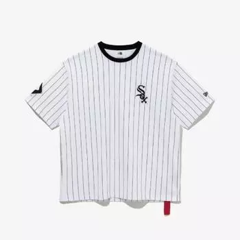 Футболка с коротким рукавом New Era Cqk 14679811 Mlb Chicago White Sox Полосатая футболка белая L