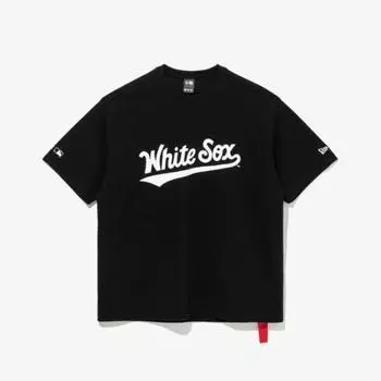Футболка с коротким рукавом New Era Cqk 14536493 Mlb Chicago White Sox с надписью и логотипом, черная M