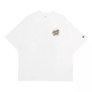 Футболка с коротким рукавом оверсайз коллаборация SANTACRUZ белая S SS OS CT TEE SANTA CRUZ HAND WHI 14384105 NER36A9565 [New Era] белый