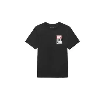 Футболка с коротким рукавом с принтом Vans Alphabet, топы унисекс, черная VN0A4MM5BLK M