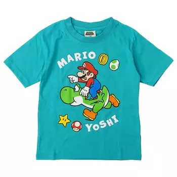 Футболка с коротким рукавом Super Mario Patch Goods Mario Luigi Yoshi Character Goods [Fine Plus]