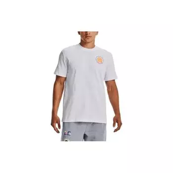Футболка с коротким рукавом Under Armour Back с графическим принтом и круглым вырезом, мужские топы, белые 1373998-100 XL