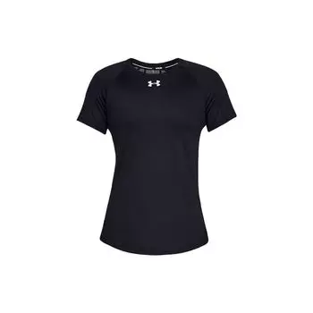 Футболка с коротким рукавом Under Armour Qualifier HexDelta, женские топы, черные 1326504-001 XS