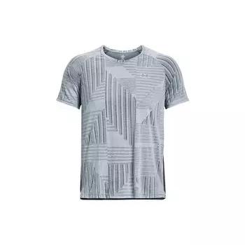 Футболка с коротким рукавом Under Armour в полоску с круглым вырезом, мужские топы, синие 1376516-465 S