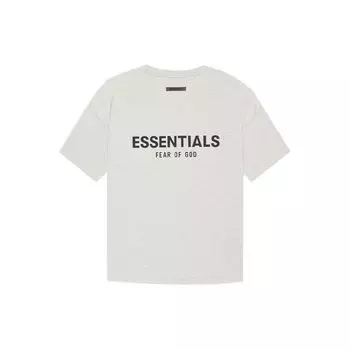 Футболка с короткими рукавами Fear of God Essentials SS21 Топы унисекс Светло-вереск-овсянка FOG-SS21-597 L