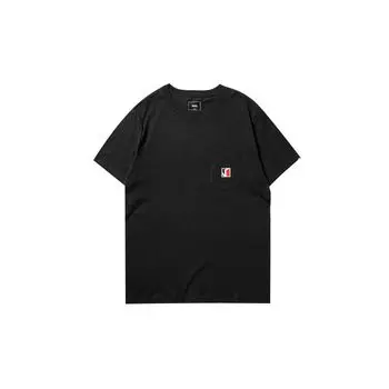 Футболка с короткими рукавами и карманами с вышитым логотипом Vans, топы унисекс, черные VN0A4URTBLK XS