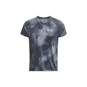 Футболка с короткими рукавами и круглым вырезом Under Armour Iso-Chill Tie-Dye, мужские топы SS23, черные 1377882-001 M