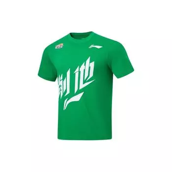 Футболка с короткими рукавами и логотипом китайской команды Li Ning CBA Series Liaoning, спортивная, впитывающая пот, дышащая, с круглым вырезом AHST989-1 L