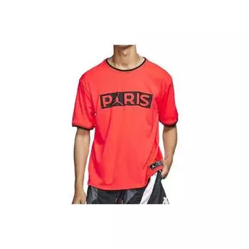 Футболка с короткими рукавами и нашивкой Jordan Paris Saint-Germain, мужские топы, красные BQ8359-612 L