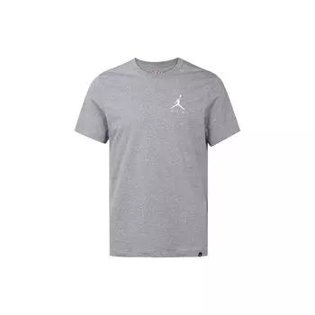 Футболка с короткими рукавами и однотонным логотипом Jordan Jumpman, мужские топы Carbon Grey AH5297-091 S